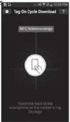 Tag On Cycle Download NFC Antenna range Touch the back of the amorphisms to the reader's Tag On logo