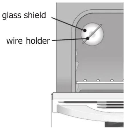 Crosley CRE3895PS - To replace the interior oven light bulb - 1