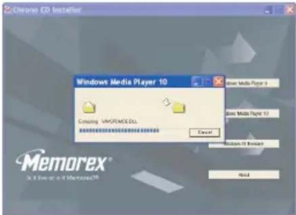 MEMOREX MMP8575 - WINDOWS MEDIA PLAYER 10 INSTALLATION - 2