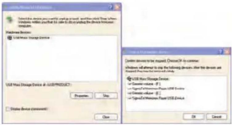 MEMOREX MMP3774 - SAFELY REMOVING YOUR PLAYER FROM THE COMPUTER - 2
