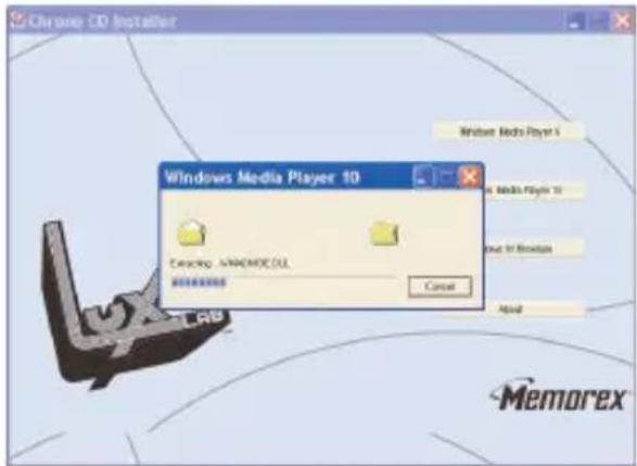 MEMOREX MMP8550 - WINDOWS MEDIA PLAYER 10 INSTALLATION - 2