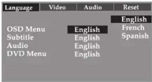 MEMOREX MVDP1076 - OSD LANGUAGE - 1