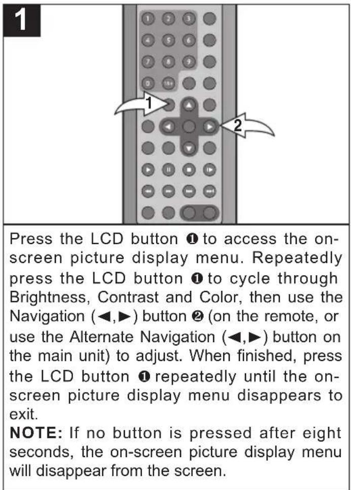 MEMOREX MVDP1076 - LCD BUTTON - 1