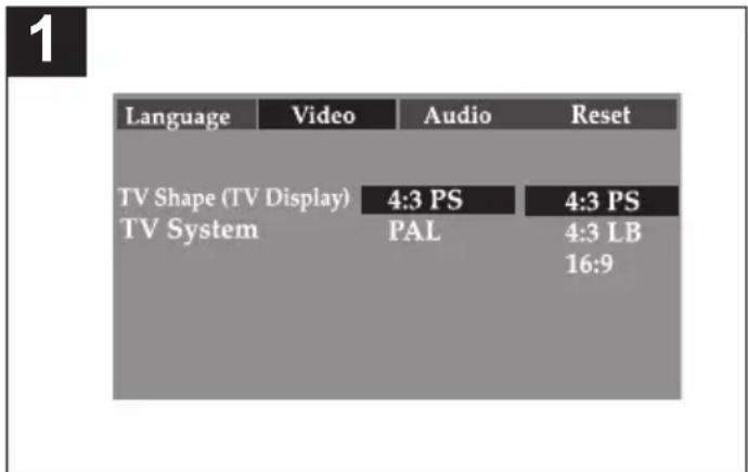 MEMOREX MVDP1076 - VIDEO SETUP MENU: - 1