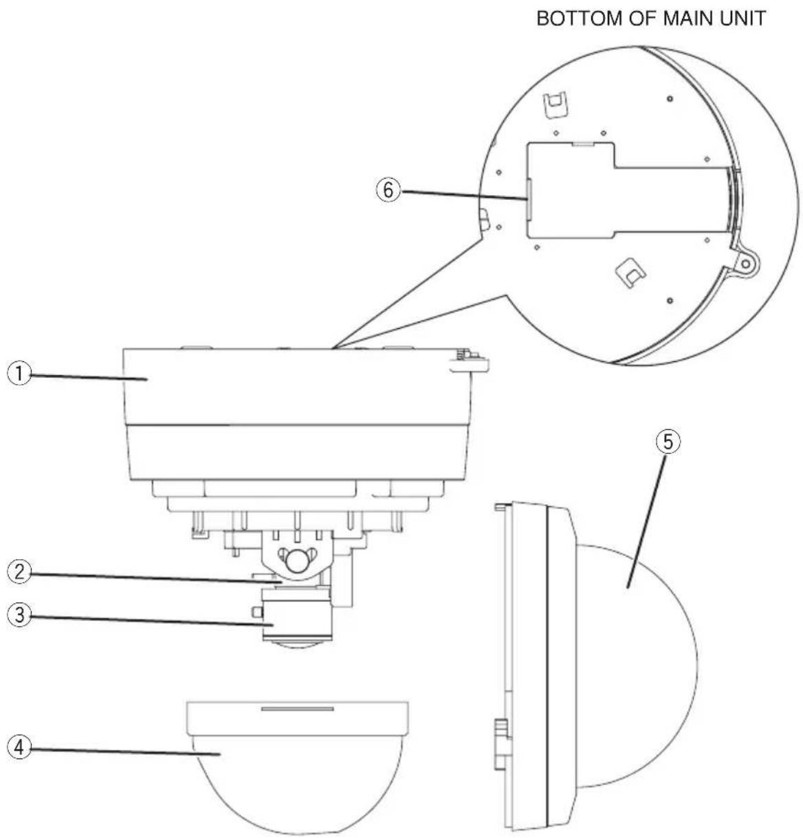 BOTTOM OF MAIN UNIT ① ② ③ ④ ⑤