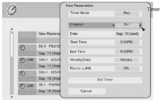 JVC HD-P70R1U - Reservation - 3