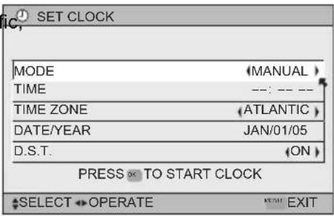 JVC HD-P70R1U - Set Clock - 5