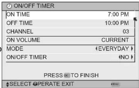 JVC HD-P70R1U - On/Off Timer - 7