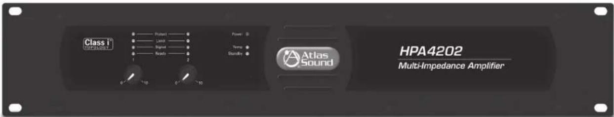 Class i Multi-Impedance Power Link Signal Ready 1 2 3 4 5 6 7 8 9 10 Atlas Sound HPA 4202 Multi-Impedance Amplifier