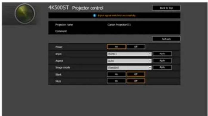CANON REALiS 4K500ST Pro AV - Controlling the Projector from a Computer - 2