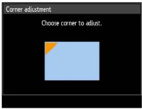 CANON REALiS 4K500ST Pro AV - Press the KEYSTONE button on the remote control or projector to display the corner adjustment window. (When [Keystone] is set to [Corner adjustment].) - 2