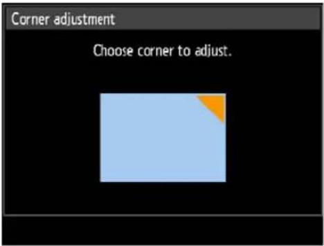 CANON REALiS 4K500ST Pro AV - Press the KEYSTONE button on the remote control or projector to display the corner adjustment window. (When [Keystone] is set to [Corner adjustment].) - 5