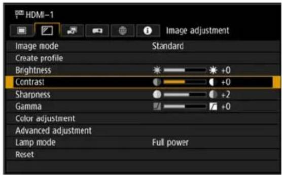 CANON REALiS 4K500ST Pro AV - Example: Contrast (P92) - 1