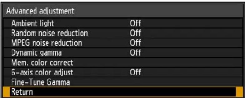 CANON REALiS 4K500ST Pro AV - Advanced adjustment - 2