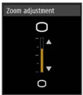 CANON REALiS 4K500ST Pro AV - Press the ZOOM button on the remote control to display the zoom adjustment window. - 2