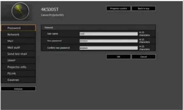 CANON REALiS 4K500ST Pro AV - Setting a Password [Password] - 1