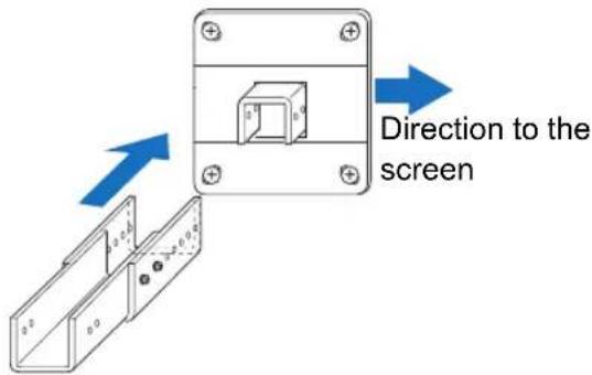 CANON REALiS 4K500ST Pro AV - Attach the top of the extension pipe to the Ceiling-mount bracket - 1