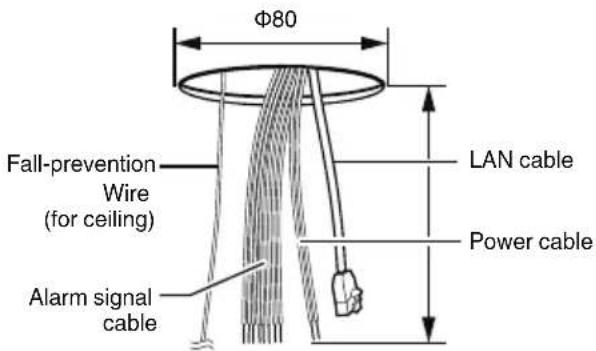 JVC VN-H657WPU - Make holes on the ceiling (use the provided template) and pull out the cables from the holes. - 1