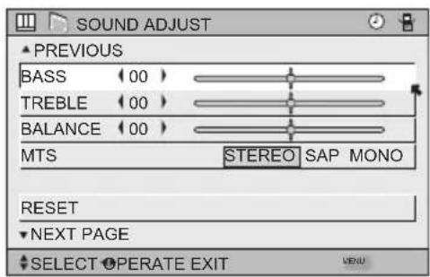 JVC AV-30W575 - Adjust the Sound Settings - 1