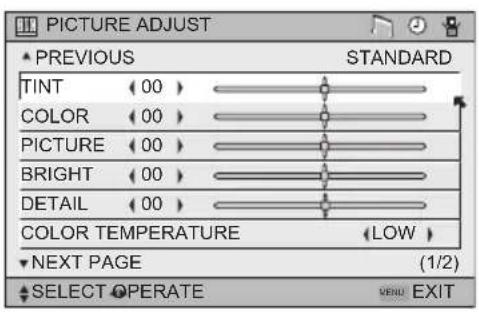 JVC AV-30W575 - Adjust the Picture Settings - 4