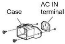JVC DT-R17L4DU - Attaching the power cord holder - 1