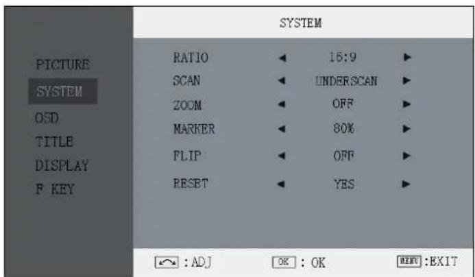 JVC DT-X71C - System Configuration Submenu - 1