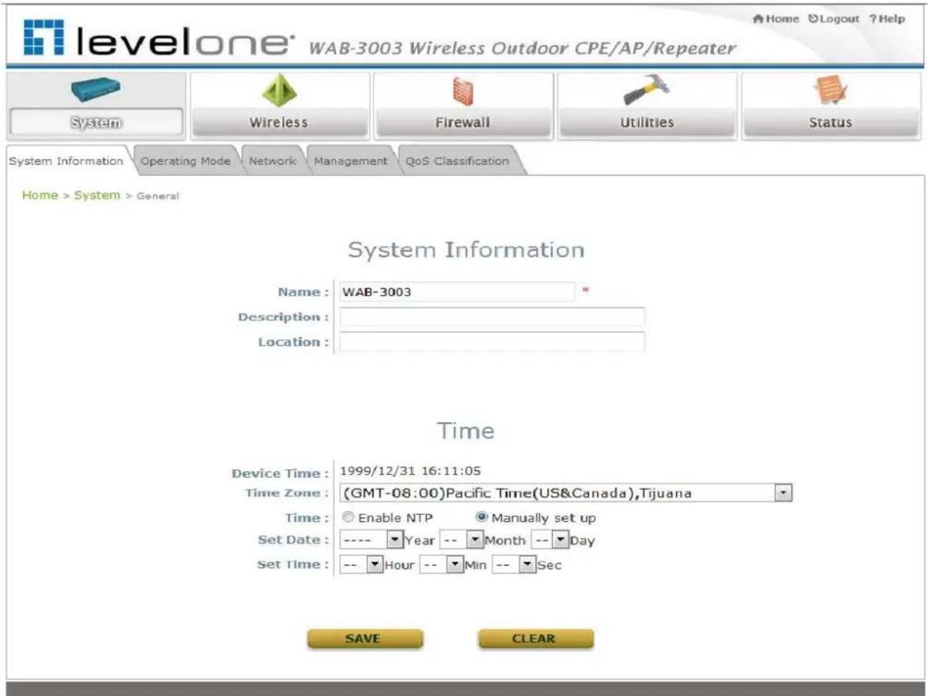 LEVELONE WAB-3003 - System Information - 1