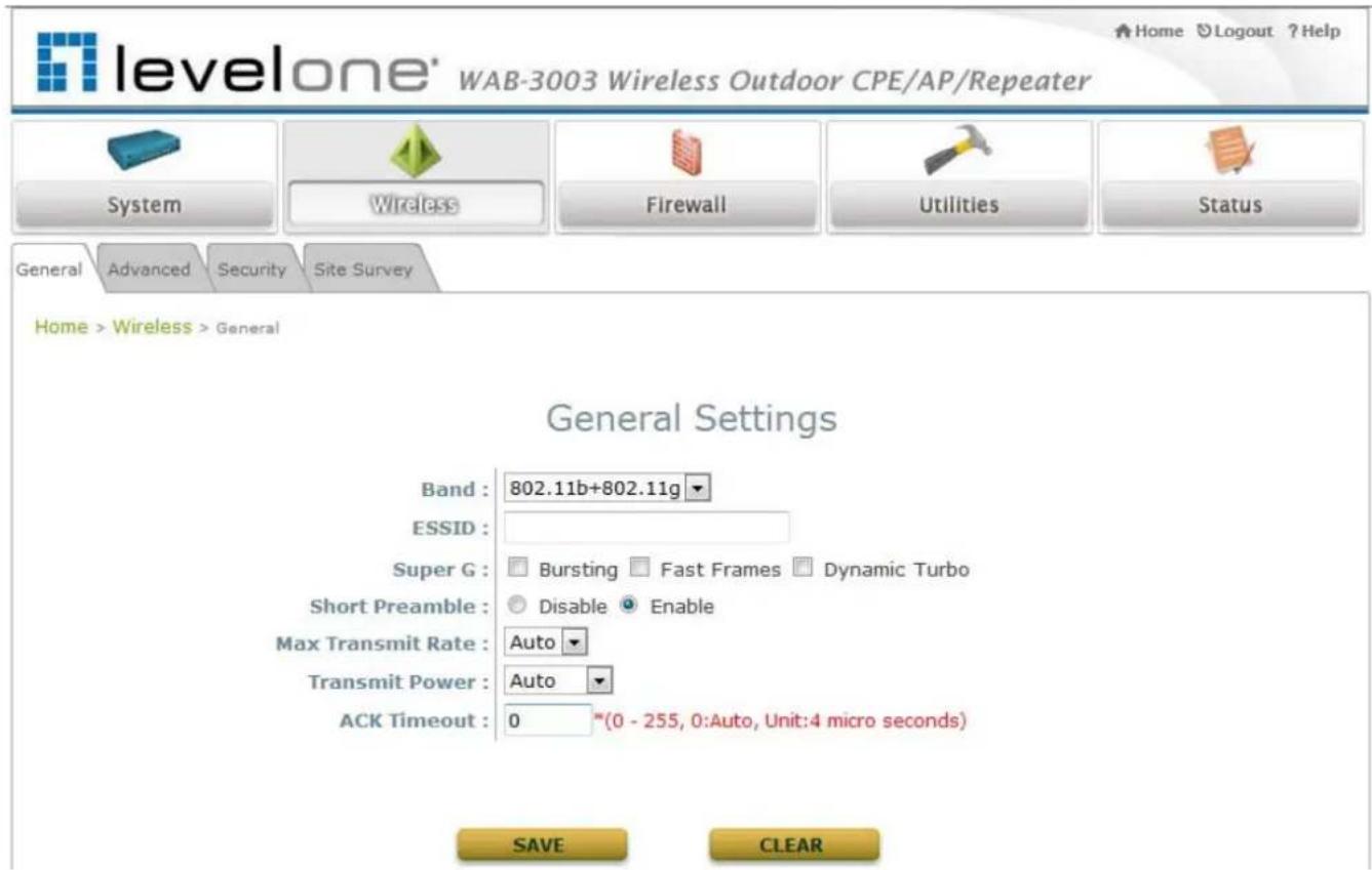 LEVELONE WAB-3003 - General Settings - 1