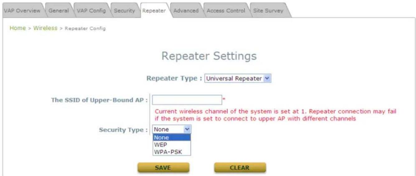LEVELONE WAB-3003 - Repeater Settings - 3