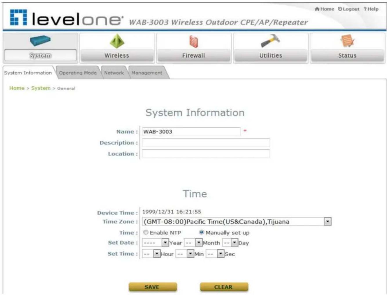 LEVELONE WAB-3003 - System Information - 1
