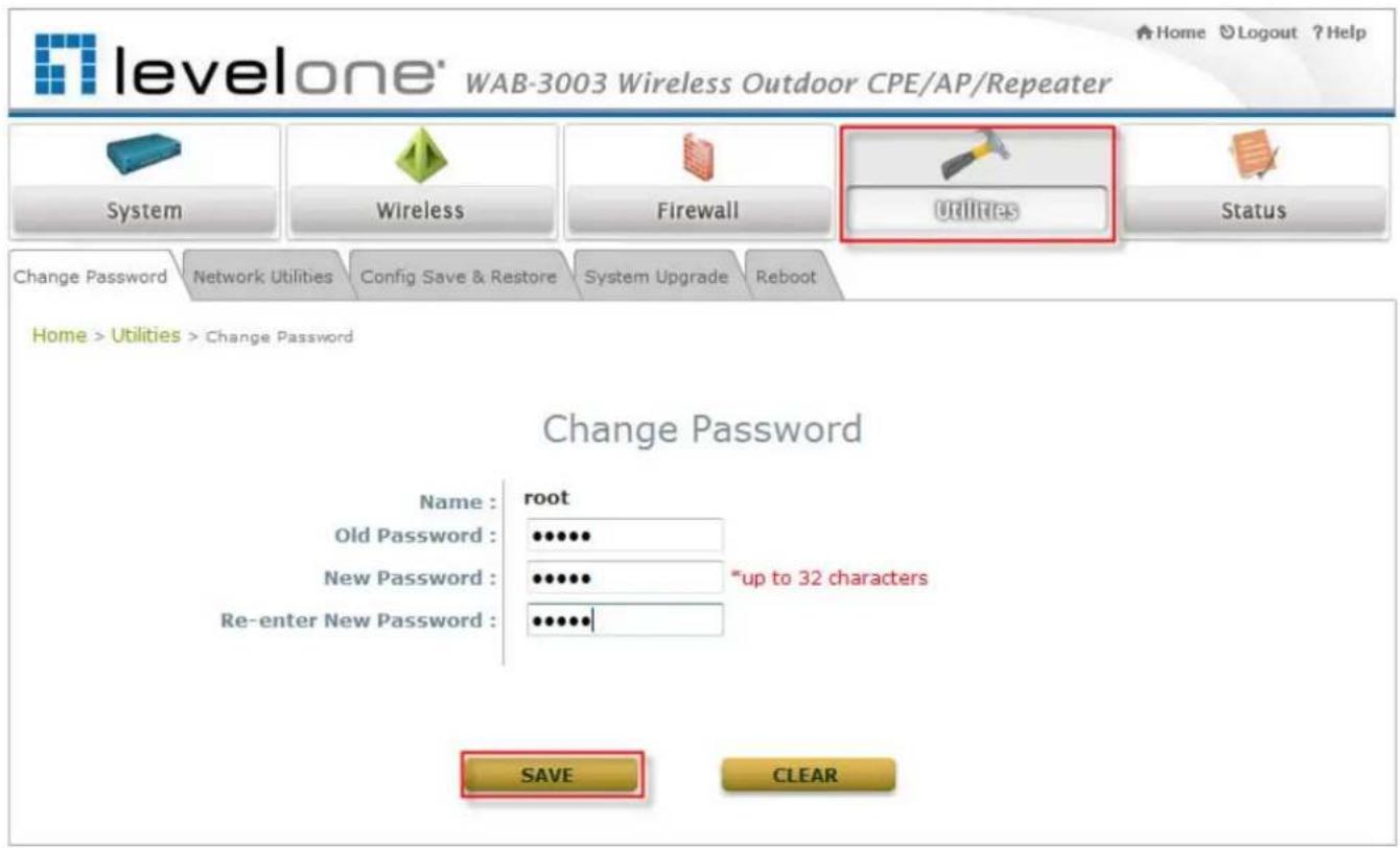 LEVELONE WAB-3003 - Change Password - 1