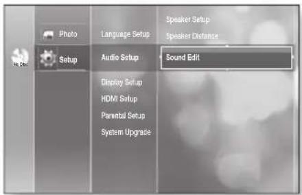 SAMSUNG HT-BD2ST - Setting the Sound Edit - 2