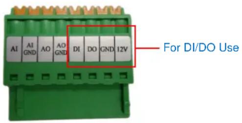 AI AI AO AO DI DO GND 12V For DI/DO Use