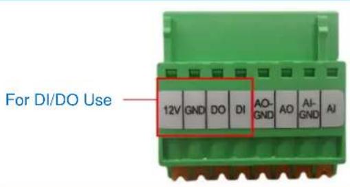 For DI/DO Use 12V GND DO DI AO-GND AO AI-GND AI