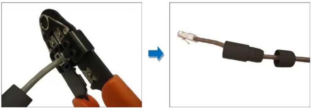 ACTi Q75 - How to Attach the RJ-45 Connector - 5