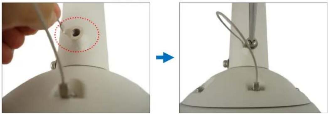 ACTi I910 - How to Attach the Safety Wire Strap - 4