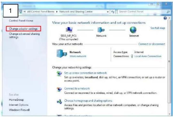 1 All Control Panel Items ▶ Network and Sharing Center ▶ Search Control Panel Control Panel Home Change adapter settings Change advanced sharing settings View your basic network information and set up connections SISO_NP_PCI (This computer) Network Internet See full map View your active networks Connect or disconnect Network Work network Access type: Internet Connections: Local Area Connection Change your networking settings Set up a new connection or network. Set up a wireless, broadband, dial-up, ad hoc, or VPN connection; or set up a router or access point. Connect to a network Connect or reconnect to a wireless, wired, dial-up, or VPN network connection. Choose homegroup and sharing options Access files and printers located on other network computers, or change sharing settings.