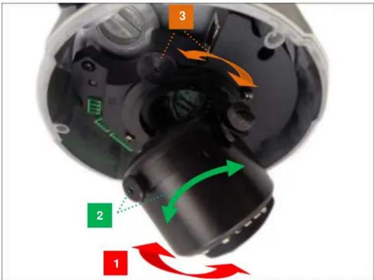 Diagram of a device interior with numbered components and directional arrows indicating motion or flow