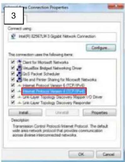 3 Connect using: Intel(R) 82567LM-3 Gigabit Network Connection Configure... This connection uses the following items: Client for Microsoft Networks VirtualBox Bridged Networking Driver GoS Packet Scheduler File and Printer Sharing for Microsoft Networks Internet Protocol Version & (TCP/IPV) Link Layer Topology Discovery Mapper I/O Driver Link Layer Topology Discovery Responder Install Uninstall Properties Description Transmission Control Protocol/Internet Protocol. The default wide area network protocol that provides communication across diverse interconnected networks. OK Cancel
