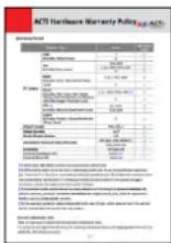 ACTi D81A - The List of Models - 27