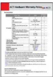 ACTi E210 - The List of Models - 19