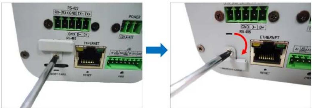 RS-422 RX-RX+GND TX-TX+ GND D-D+ RS-485 POWER FNV GND ETHERNET I/O GND D-D+ RS-485 ETHERNET RESET RESET PWR MORTY CARD RESET PWM GND D-D+ RS-485 RESET RESET PWM