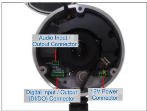 Audio Input / Output Connector Digital Input / Output (DI/DO) Connector 12V Power Connector