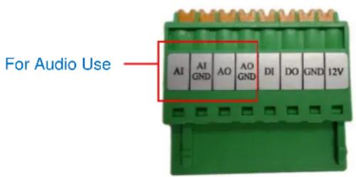 For Audio Use AI AI AO AO DI DO GND 12V