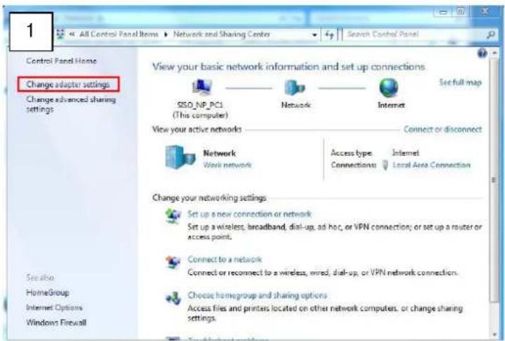1 All Control Panel Items ▶ Network and Sharing Center ▶ Search Control Panel Control Panel Home Change adapter settings Change advanced sharing settings View your basic network information and set up connections SISO_NP_PCI (This computer) Network Internet See full map View your active networks Connect or disconnect Network Work network Access type: Internet Connections: Local Area Connection Change your networking settings Set up a new connection or network Set up a wireless, broadband, dial-up, ad hoc, or VPN connection; or set up a router or access point. Connect to a network Connect or reconnect to a wireless, wired, dial-up, or VPN network connection. Choose homegroup and sharing options Access files and printers located on other network computers, or change sharing settings.