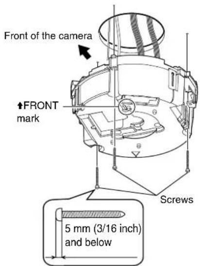 JVC TK-C685WPE - Secure the ceiling mount bracket on the ceiling - 1