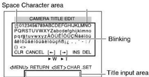 JVC TK-C685WPE - Check that the cursor (▷) is at [CAM.TITLE EDIT..] and press the [SET] button - 2
