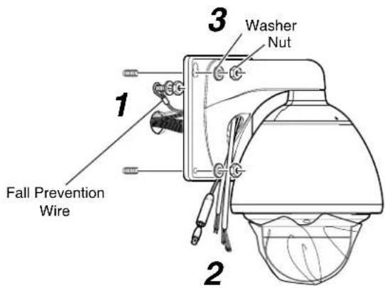 JVC TK-C685WPE - 3Mount the camera to the wall - 1