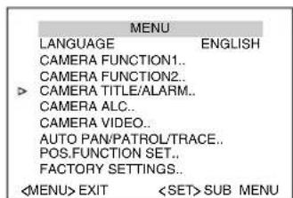 JVC TK-C685WPE - 3Select the [CAMERA TITLE/ALARM] screen - 1