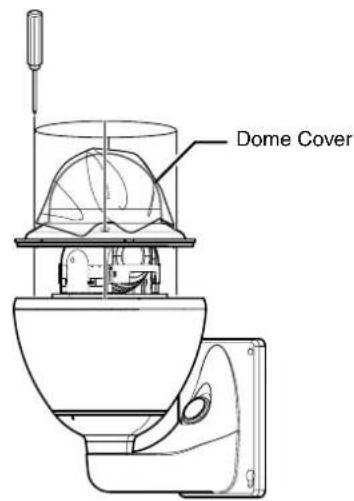 JVC TK-C685WPE - Remove the dome cover and take out the cushioning material - 1